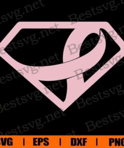 Breast Cancer , Cancer Ribbon , Strong Woman , Pink Ribbon , Hope , Cancer , Svg Eps Png Dxf