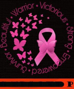 Breast Cancer Pink Ribbon butterfly, Breast Cancer Awareness Month, Pink Ribbon For Breast Cancer Awareness, Women Health Care Support, Woman Wore Pink Customizable PNG