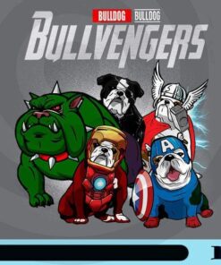 Bulldog Bullvengers, Marvel Avengers, Fan Lover, Bull Lover, Dog Lover, Funny Dog Customizable Png
