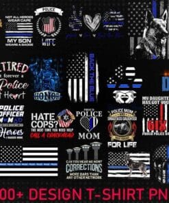 Bundle America Police Flag, Blue Stripe, Thin Blue Line PNG, 600+ PNG Design