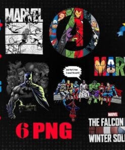 Bundle Marvel Superhero Logo, The Falcon And The Winter Soldier, Marvel Lovers, movie, Marvel Characters, 6 Png Design