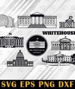 Bundle White House Svg, President Elect Joe Biden Victory White House Inauguration, Washington DC, USA, Layered SVG, DXF, PNG, EPS