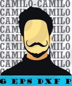 Camilo Echeverry, Camilo text art Colombian singer, Music Lovers, Latin Artist Customizable Layered Svg, Svg Eps Png Dxf