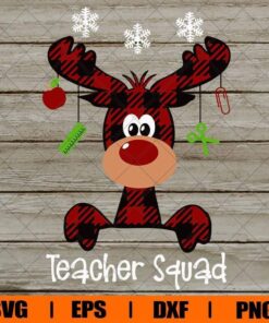 Caro Reindeer, Teacher Squad Svg, Reindeer Svg, Holidays Svg, Merry Christmas Svg, Snow Svg, Layered Svg Eps Png Dxf