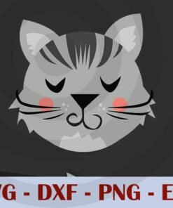 Cat cute animal Customizable Layered Svg, Svg Eps Png Dxf