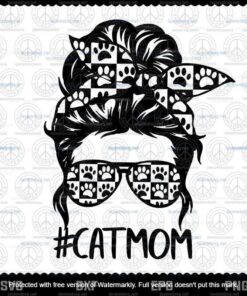 Cat Mom Svg, Mother's Day Svg, Gifts For Mom Svg, Gifts Ideas Svg, Customizable Layered Svg, Svg Eps Png Dxf