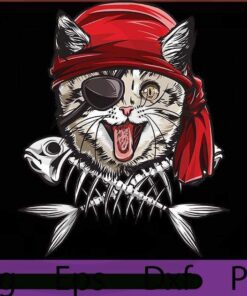 Cat Pirate, 2021 Halloween Art, Halloween Theme, Funny Halloween saying Customizable PNG
