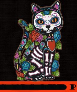 Cat Sugar Skull Mexico Calavera Dia De Los Muertos Halloween png, Halloween 2021, Halloween Theme, Horror Halloween, Funny Scary Cute Halloween gift, Customizable PNG