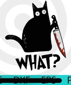 Cat What Murderous Black Cat, Halloween, Halloween Art, Funny, Trending, Cute, Scary, Cute Halloween, Cute Art, Funny art, scary Art, 2021 halloween, 2021 halloween gift, halloween theme, man gift, woman gift, Customizable PNG