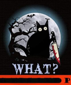 Cat What Murderous Black Cat With Knife Halloween Costume png, Halloween 2021, Halloween Theme, Horror Halloween, Funny Scary Cute Halloween gift, Customizable PNG
