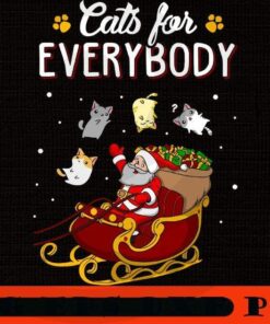 Cats For Everybody Funny Ugly Christmas, Merry Christmas, Christmas Day, Christmas Cat Customizable PNG