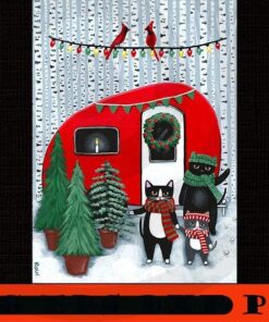 Cats Picking Out The Christmas Tree!, Merry Christmas, Christmas Day, Christmas Cat Customizable PNG