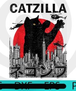 Catzilla Japanese Vintage, Halloween 2021, Halloween, Halloween Theme, Halloween Gift, 2021 Halloween, Awesome Scary Cute Funny Halloween Art Gift, Customizable PNG