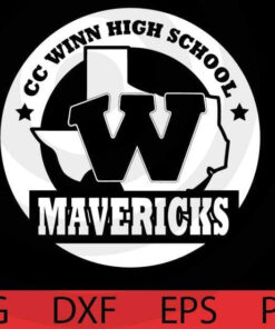 C.C. Winn High School, Eagle Pass, Texas, Mavericks Customizable Layered Svg, Svg Eps Png Dxf