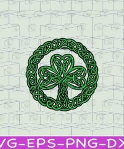 Celtic Knot, Irish, Shamrock 3-Leaf Clover, Patricks, St Pats Day Layered SVG, DXF, PNG, EPS