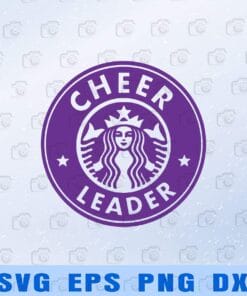 Cheerleader, Starbucks Logo, Starbucks Lovers, Starbucks Purple Logo, Coffee Lovers SVG PNG DXF, EPS, PDF