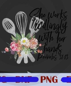 CHEF Cooking Woman She Works Willingly Design Bundles Customizable PNG