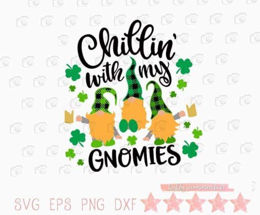 Chillin With My Gnomies, Gnomie Beer, Gnome, Green Plaid, Beer Lovers, Drinking Friend, Layered Svg Eps Png Dxf