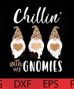 Chillin with my gnomies, Valentines Gnomes Bundle, Cute sweet Gnomes Valentine's Day Customizable Layered Svg, Svg Eps Png Dxf