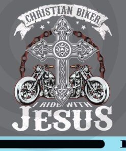 Christian Biker, I Ride With Jesus, Gift For Motorcycle Lovers, Racing Motorcycle Rally, Biker Gift, Customizable Png