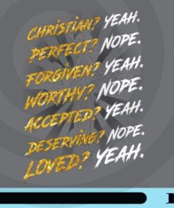 Christian, Yeah, Perfect, Nope, Forgiven Yeah Worthy Nope, Accepted, Deserving, Loved, Sparkle Letters, Gold Glitter Letters, Customizable Png