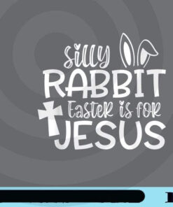 Christians Gifts Cute Silly Rabbit Easter Is For Jesus Customizable PNG
