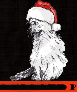 Christmas cat Sticker white cat , Merry Christmas, Christmas Cat, Christmas Day Customizable PNG