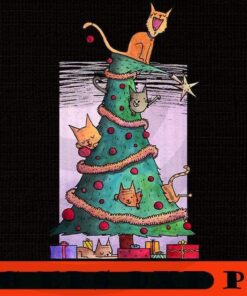 Christmas Cats Classic Christmas tree, Merry Christmas, Christmas Cat, Christmas Day Customizable PNG