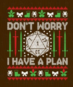 Christmas Dnd, Don't Worry I have A Plan, Funny Tabletop RPG Gaming, Roleplaying, LARP Larping,game, Gift For Gaming, Layered SVG, DXF, PNG, EPS