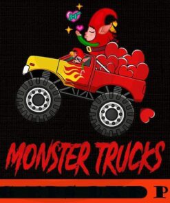 Christmas Elf Riding Monster Truck Christmas Is Coming, Happy Christmas Christmas Truck X-mas, Christmas Day, Cute Christmas Gift, Customizable PNG
