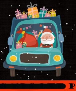 christmas riding monster truck Classic , Happy Christmas Christmas Truck X-mas, Christmas Day, Cute Christmas Gift, Customizable PNG