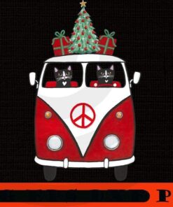 Christmas Road Trip Cats, Merry Christmas, Christmas Cat, Christmas Day Customizable PNG