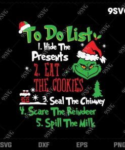 Christmas To Do List Grinch, Christmas Grinch, Merry Christmas, GrinchMas, Grinch Lover, Christmas Hat svg, png, dxf, eps
