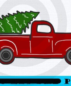 Christmas Truck Sticker Chrismas Truck Happy Chrismas Customizable PNG