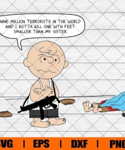 Chuck McClane, Die Hard Peanuts cartoon, Featuring Chuck McClane, Poor Linus, Layered SVG, DXF, PNG, EPS