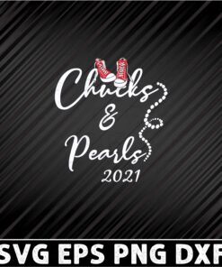 Chucks And Pearls Funny Teacher Gift 2021, Converse Chuck Taylor, Pearl Necklaces, Inauguration 2021, Harris, Kamala Harris,politics, Vice President Layered Svg Eps Png Dxf