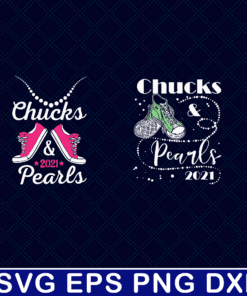 Chucks and Pearls,2021 Harris Biden, Kamala Harris, Madam Vice President,Pinky, Green Converse, Pearl Necklaces, Gift For Girls, Boys Inauguration 2021-2zip Layered Svg Eps Png Dxf