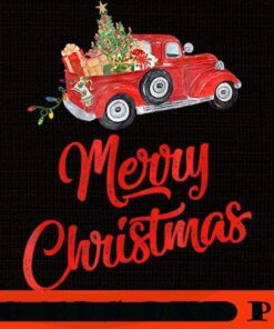 Classic Red Retro Vintage Truck Christmas Tree , Happy Christmas X-mas, Cute Christmas Truck, Christmas Day, Christmas Gift, Customizable PNG