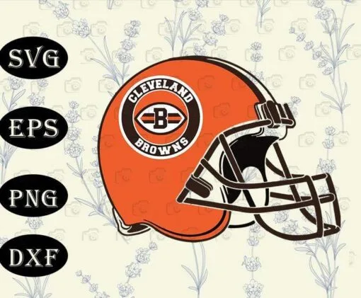Cleveland Browns Football Helmet SVG, NFL, Browns, Football Player Gift, Layered SVG, DXF, PNG, EPS