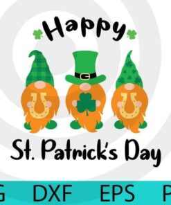 Clover leaf, patrick outfit , St Patrick Gnomes Bundle awesome Gnomes happy St Patrick day Customizable Layered Svg, Svg Eps Png Dxf