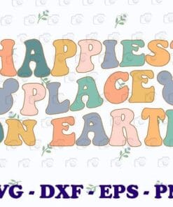 Colorful Disney, Happiest Place On Earth, Disney World, Disney Lover, Disneyland CA, Gift for Kids, Layered SVG, DXF, PNG, EPS