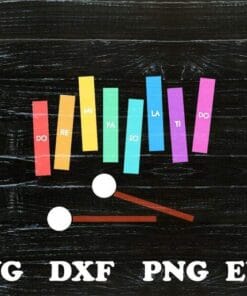 Colorful Musicube, Music Xylophone, Do Re Mi Fa So La Ti Do, Music Note, Gift for Kids, Music Lovers, Xylophone Lovers, Layered SVG, DXF, PNG, EPS