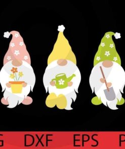 colorful spring Gnomes Bundle cute funny lovely Gnomes Customizable Layered Svg, Svg Eps Png Dxf