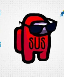 Cool Among Us Sus, Among Us with Glasses, Among Us, Among Us Lovers, Among Us Characters, game, Layered Svg Eps Png Dxf