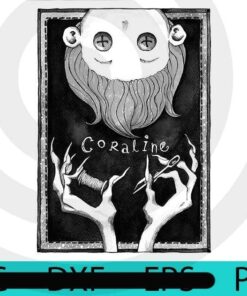 Coraline, Halloween art, Happy 2021 Halloween, Halloween Theme, funny Halloween Gift, Customizable PNG