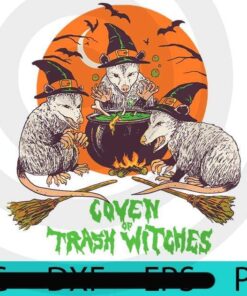 Coven Of Trash Witches , Cute, Funny, Trending, Halloween, Funny Halloween , Halloween Art, 2021 halloween, 2021 halloween gift, halloween theme, man gift , woman gift, Customizable PNG