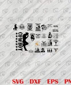 Cowboy, Cowgirl, Bundle, Yellowstone, Riding Horse Layered Svg, Svg Eps Png Dxf