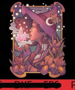 CRYSTAL WITCH, Northern art, Man woman gift, Customizable PNG