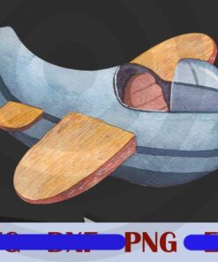 Cute airplane Baby Transport Watercolor Design Bundles for kids Customizable PNG