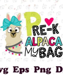 Cute Alpaca, PreK Alpaca My Pag, Teacher Life, The Teacher, Layered Svg Eps Png Dxf